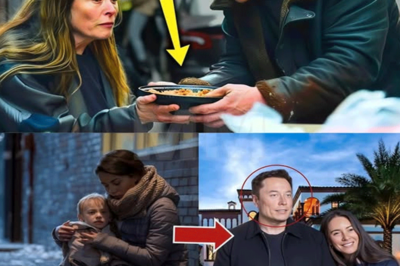 A homeless elderly woman helps Elon Musk